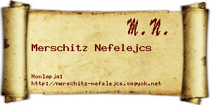 Merschitz Nefelejcs névjegykártya
